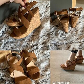 caramel new look damske stylove letne sandale na platforme