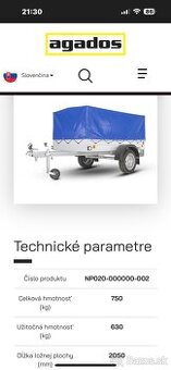 Prívesných vozík AGADOS