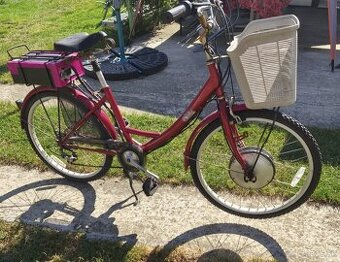 Starý retro elektrický bicykel