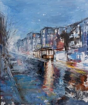 Obraz Igor Navrotskyi-Večerné mesto