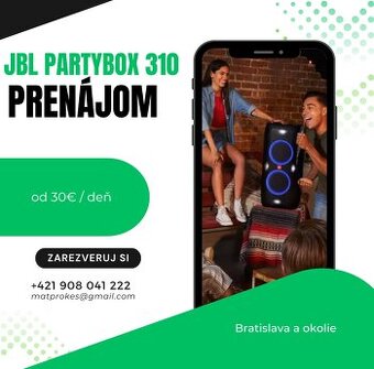 Prenájom JBL PartyBox 310