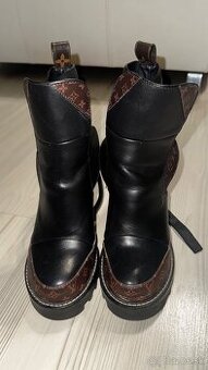Louis Vuitton kožené vysoké čižmy V.38