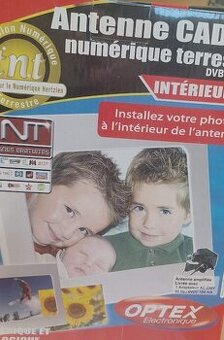 DVBT vnútorná anténa s rámikom na foto