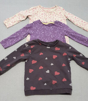 9 x tričká s dlhým rukávom veľ. 86 - 92