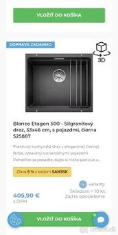 Blanco Etagon 500 - Silgranitový, 53x46 cm, s pojazdmi, Nové - 1