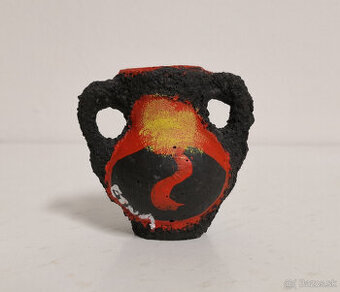 Keramická váza z lávového kameňa 70 roky Etna diz