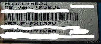 Predám notebook Asus X52JE