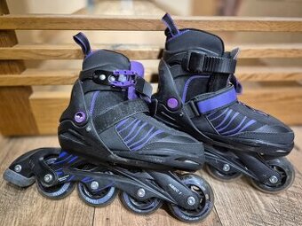 Kolieskové korčule CRIVIT detské fialové