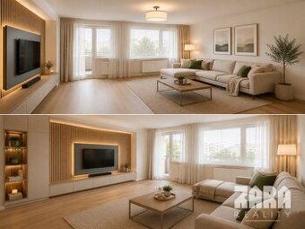 Družicova - 3 izbovy byt pražský typ, 69 m2 + loggia. Pôvodn