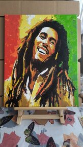 Ručne maľované obrazy akrylom - Bob Marley