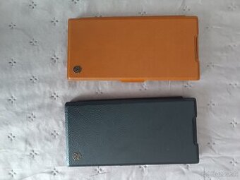 Nové kožené hnedé a čierne púzdro Samsung s23 ultra
