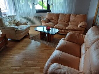 Koženna sedacia súprava ( kreslo + 2 x sedačka)