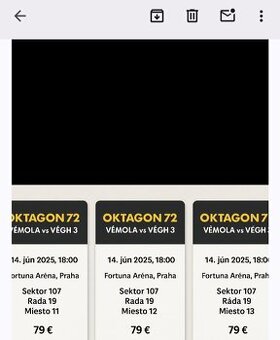 3x vstupenka na Oktagon Praha 14.6.