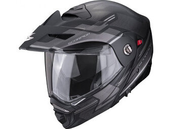 Prilba Scorpion ADX-2 CARRERA Matt Black Silver M 57-58