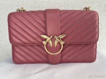 Pinko krasna kozena ruzova luxusna kabelka jedinecna farba