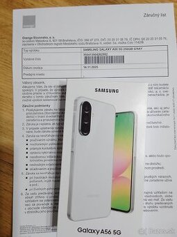 PREDÁM SAMSUNG GALAXY A56 5G 256GB AWESOME LIGHTGRAY