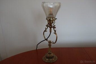 Starožitná nočná lampa mosadzná.