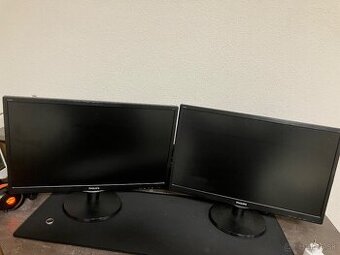2x monitor philips 243v