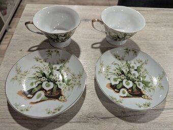 Set - 2 šálky a taniere