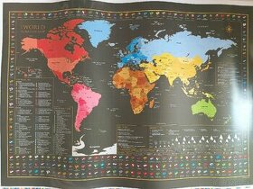 Mapa sveta pre cestovateľov, deti, dobroduhov...