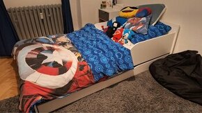 Detská postel 180x90cm + úložný priestor + rošt + matrac