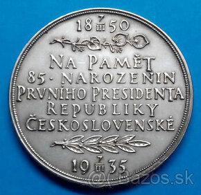 starožitná medaile T.G.Masaryk