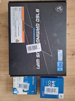 Intel I7-14700KF + MSI Základná doska + 1TB SSD Disk