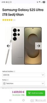 Úplne nový Samsung Galaxy S25 Ultra 1TB