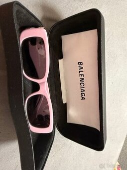 Balenciaga Dynasty Rectangle Sunglasses – Pink