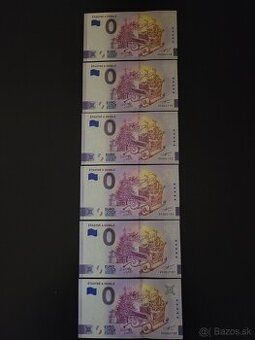 0 eurová bankovka, 0€ bankovky Šťastné a veselé 2025