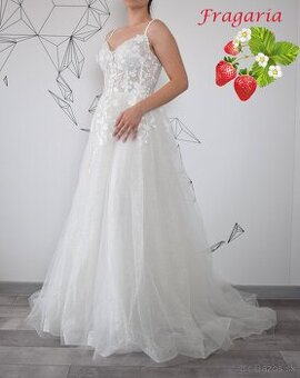 Nové krásne svadobné šaty Fragaria s odnímateľnými rukávmi