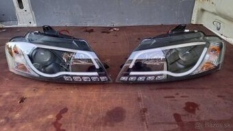 AUDI A3 8P 2003-2008 Led Tube Black Reflektory Predné Svetlá