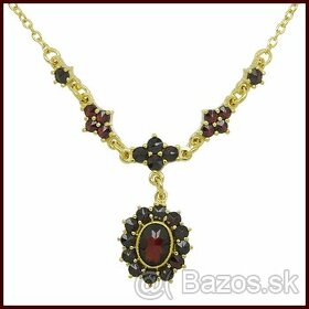 Starožitný náhrdelník - Český granát - 1