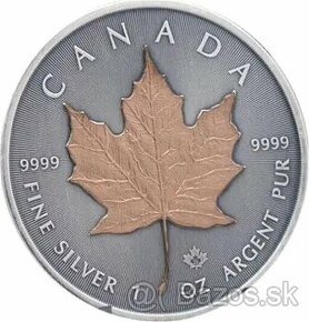 Investicne striebro mince minca Maple Leaf - 1