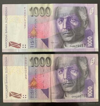 Slovenské koruny bankovky 1000 Sk