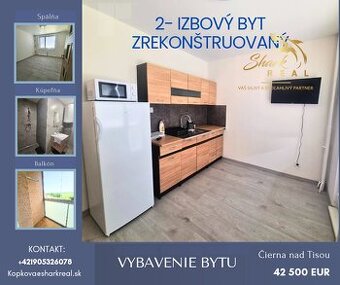 Ponúkame na predaj 2-izbový byt Čierna nad Tisou ihneď k