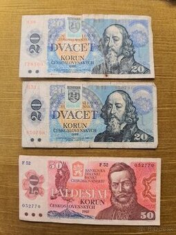Predam Ceskoslovenske bankovky
