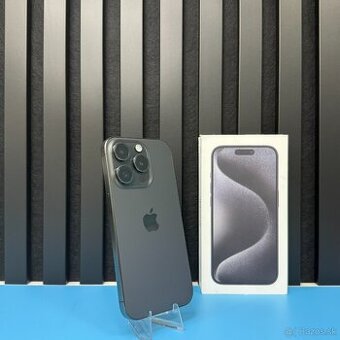 🔵Záruka 1 Rok | iPhone 15 Pro 128 GB Black Titan