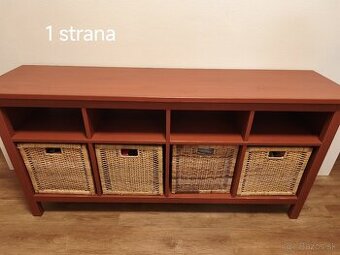 Komoda HEMNES plus košíky BRANAS (4ks)