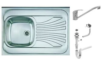 Nový Nerezový drez ALVEUS+bateria+kompl.sif.sada