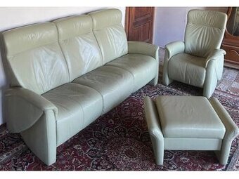 Luxusní moderní kožená souprava 3+1,2706