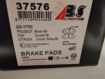 PREDÁM BRZDOVÉ OBLOŽENIE