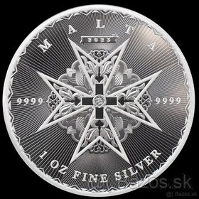 Maltesky kríž 1oz Strieborná minca