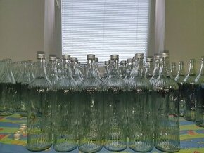 Flase 1 liter biele alebo zelene sklo - 1