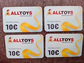Predám poukážky do Alltoys za 40 Eur