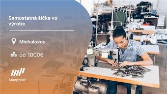 Samostatná šička vo výrobe