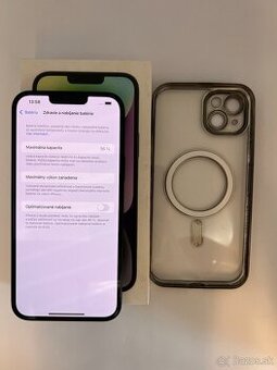 IPHONE 14 PLUS MIDNIGHT 128GB ZÁRUKA - STAV AKO NOVÝ