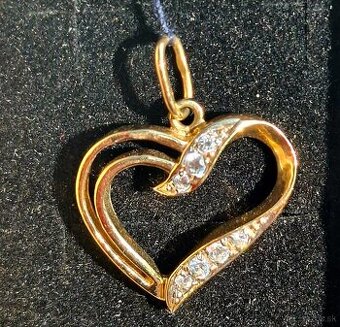 Zlate srdce privesok 585