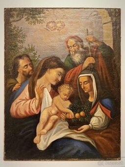 Obraz Svatá rodina, olejomalba na plátně 78x59