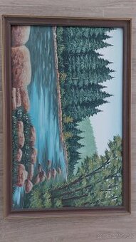 Predam obraz rucne malovany - Les